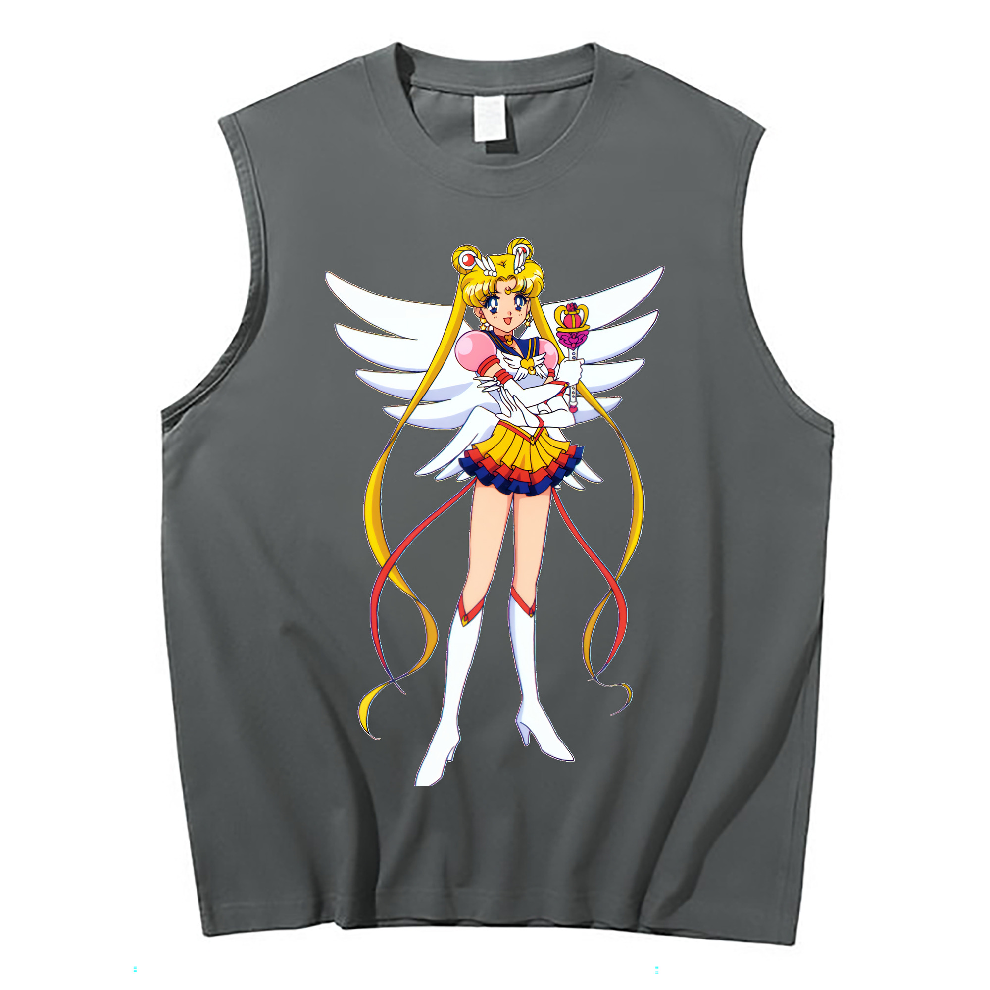 （画像用） 美少女戦士セーラームーン 月野 うさぎ つきの うさぎ Sailor Moon Tsukino Usagi コットン100％タンクトップ（フロントプリント）